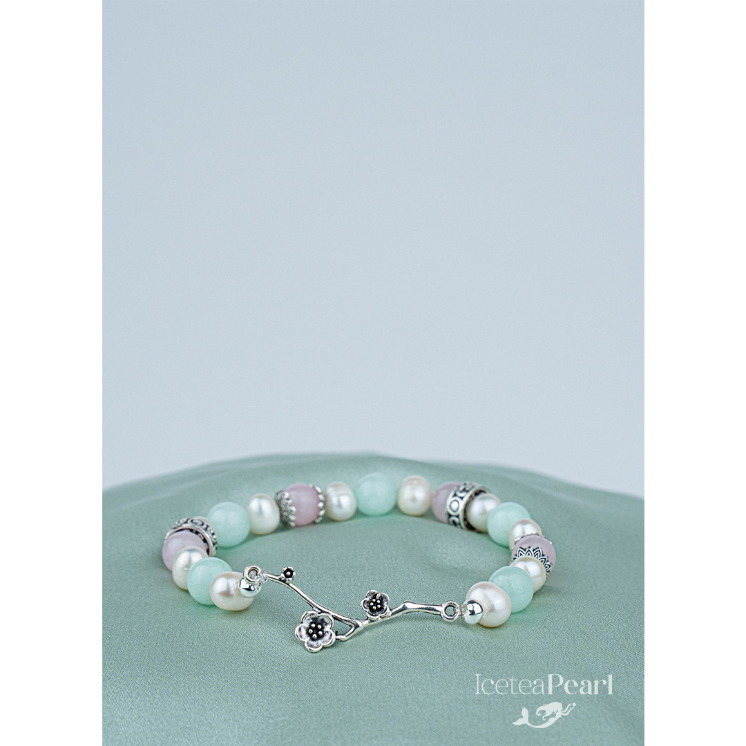 Two &quot;Pink Sakura&quot; Bracelets Jewelry