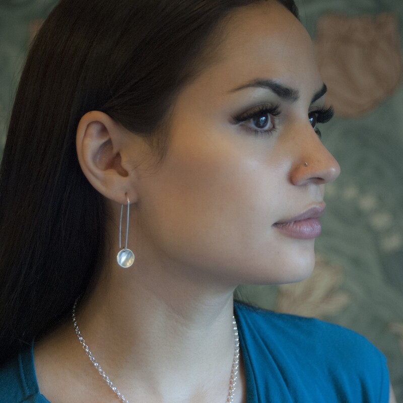 Disk Drop earrings