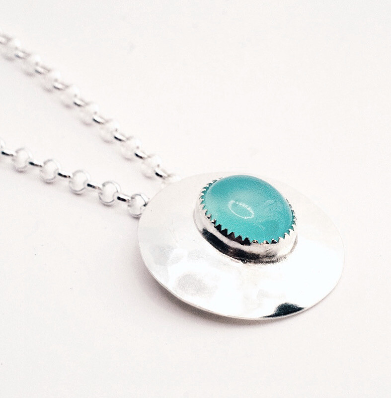 Aqua Chalcedony Glow pendant