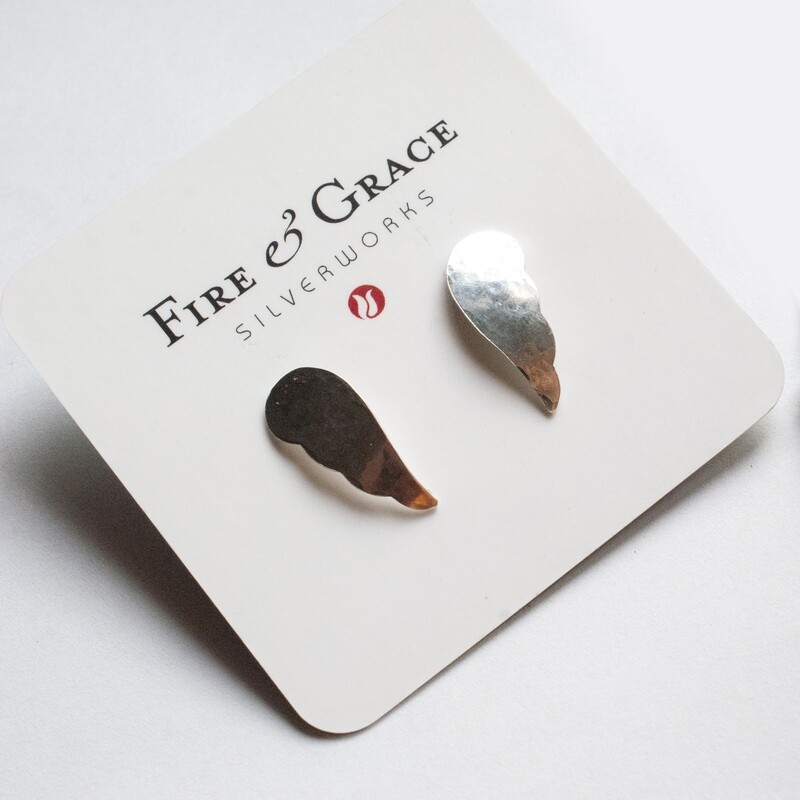 Hammered Wing Studs