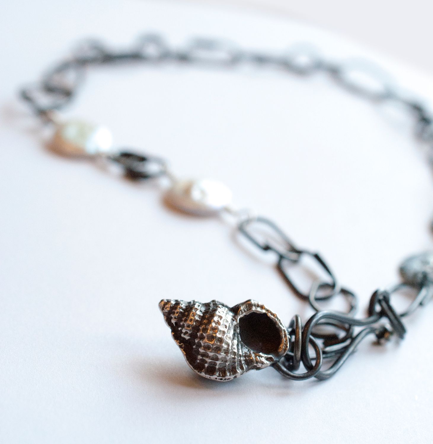 Shell punk necklace