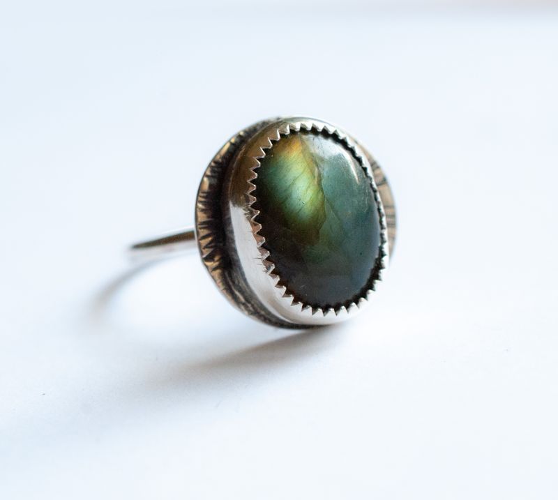 Labradorite Deep Forest ring