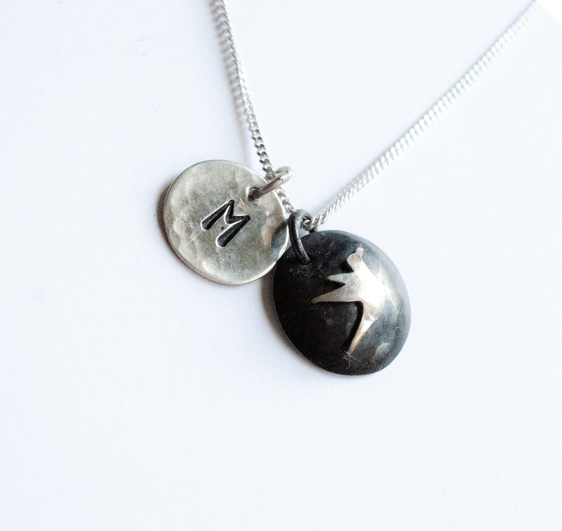 Rain &amp; Shine pendant with monogram charm