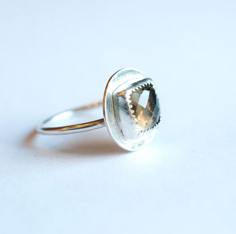Smokey Quartz Glow ring