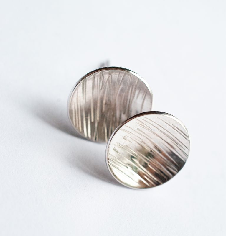 Moon stud earrings