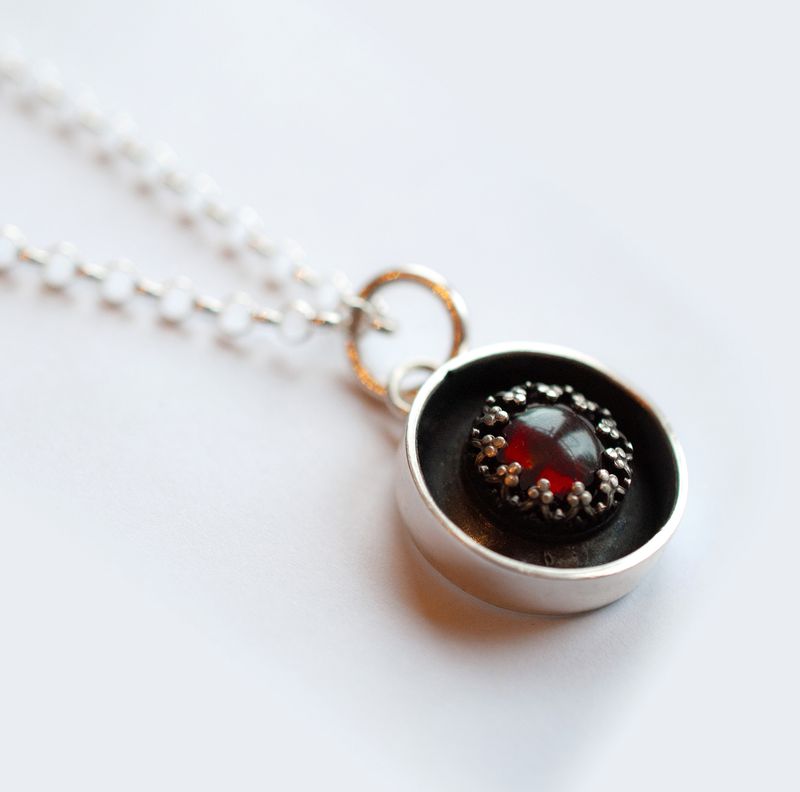 Garnet Bloom pendant