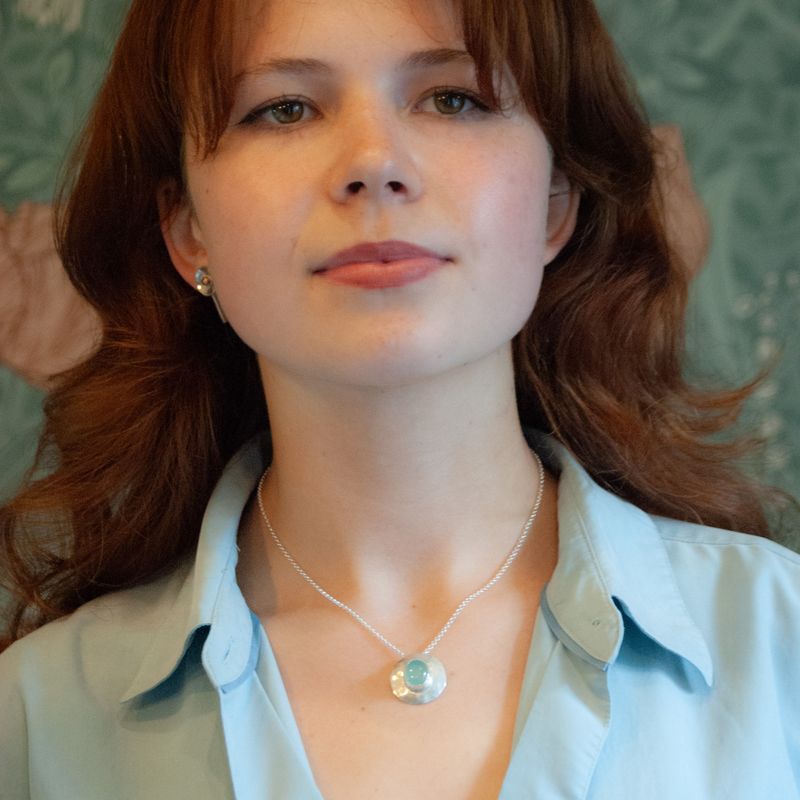Aqua Chalcedony Glow pendant
