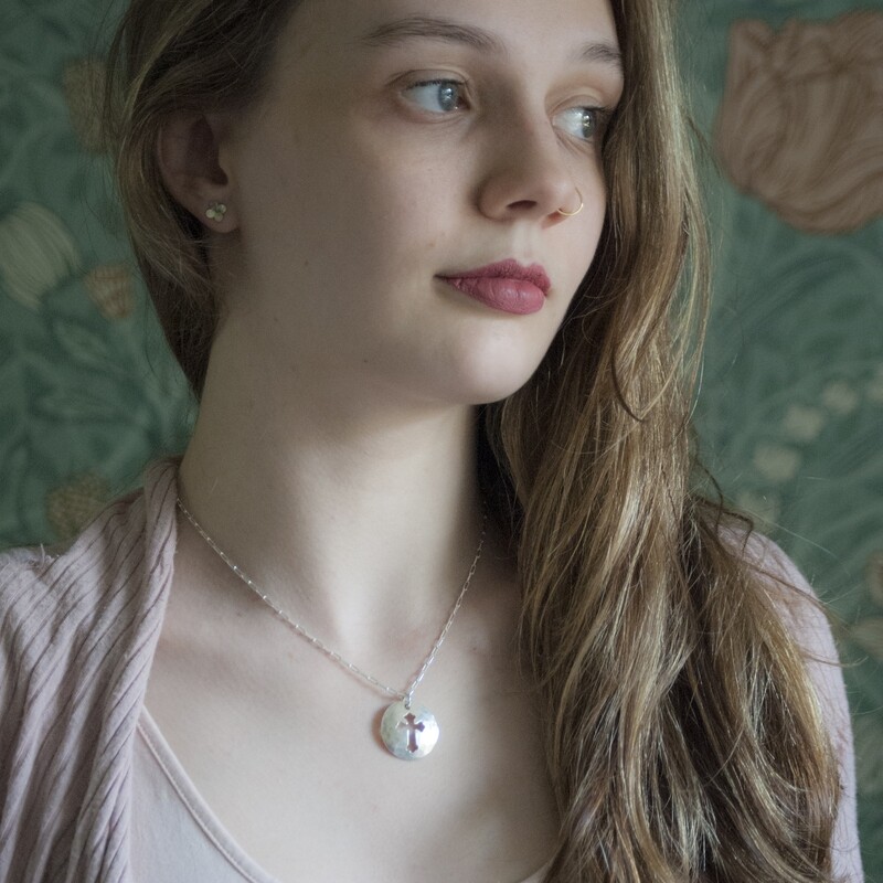 Cross open pendant