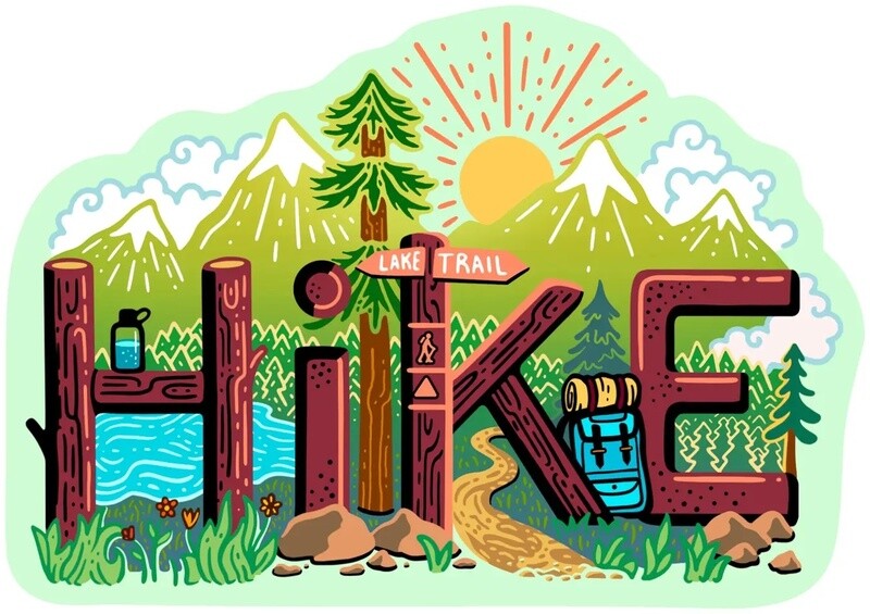 Hike Vinyl Sticker