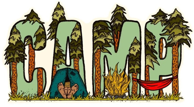 Camping Vinyl Sticker