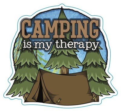 Camping is my therapy Sticker
