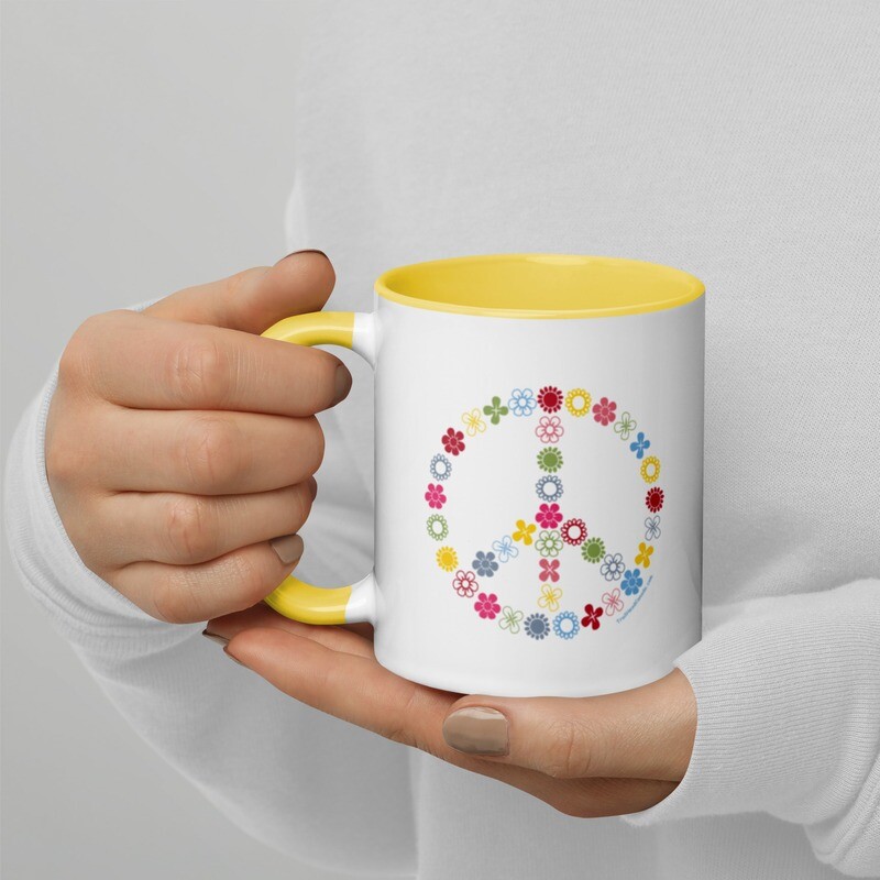 Flower Peace Sign Mug