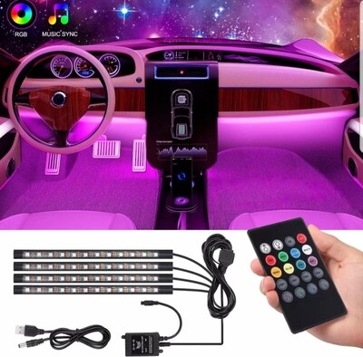 car interior remote control with music sensor rgb light further details are in description.....