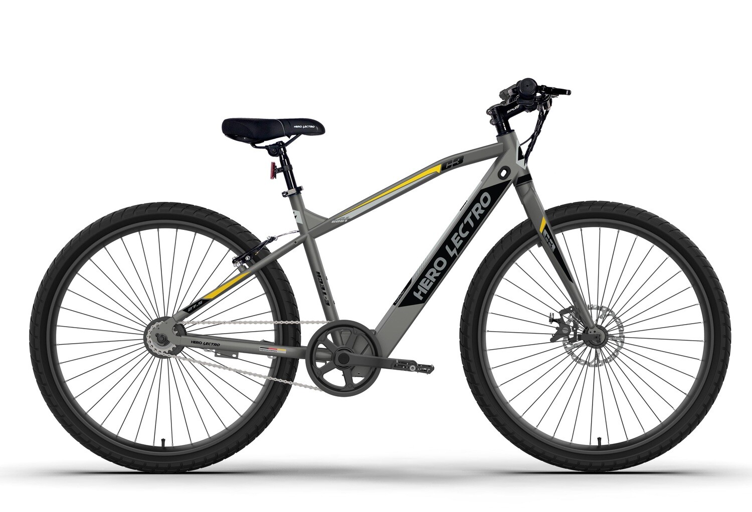 Hero Lectro C3 Electric E-bike - (Single Speed with Twist throttle)