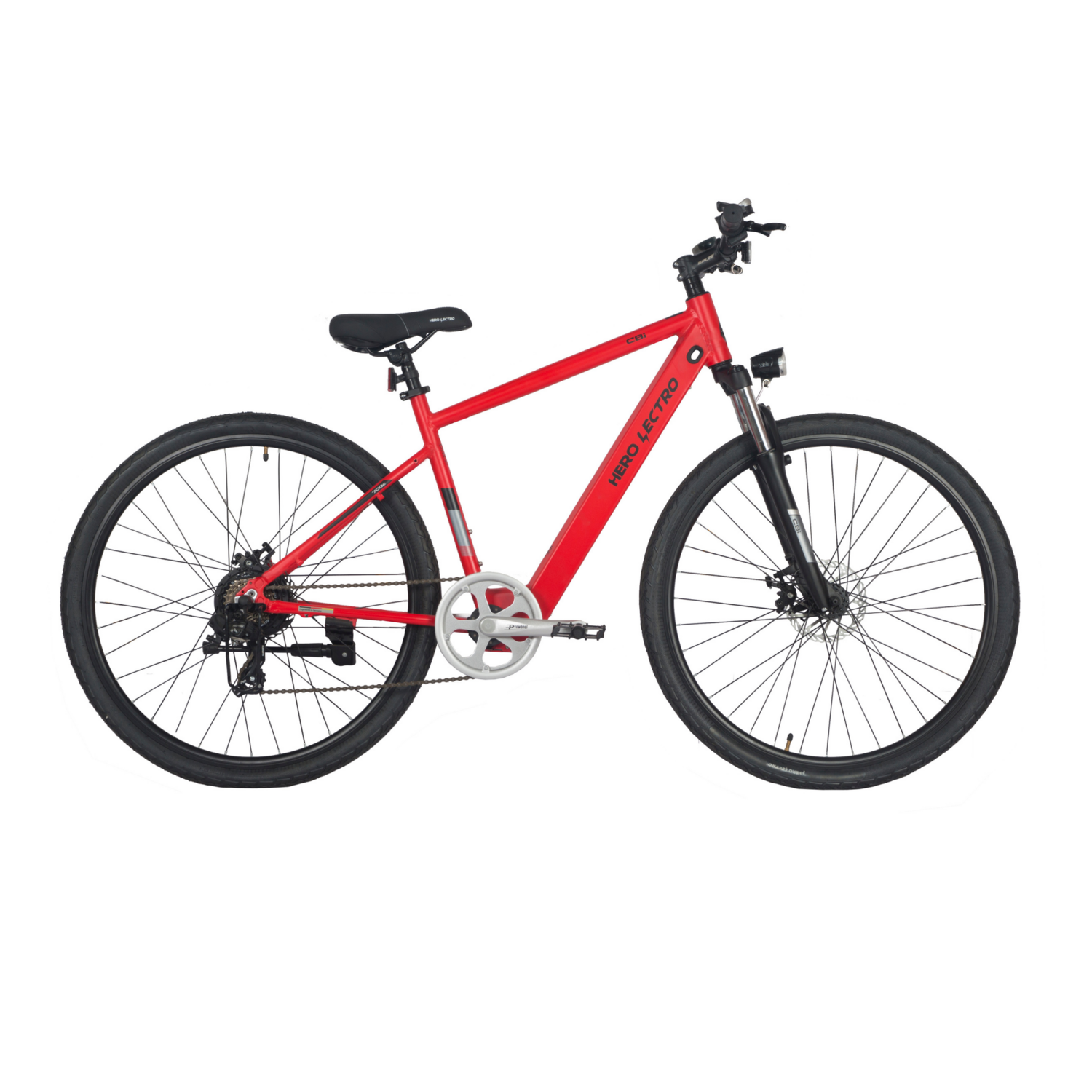 Hero Lectro C8i Electric E-bike (7 Speed Gears with twist throttle) RED ex-display