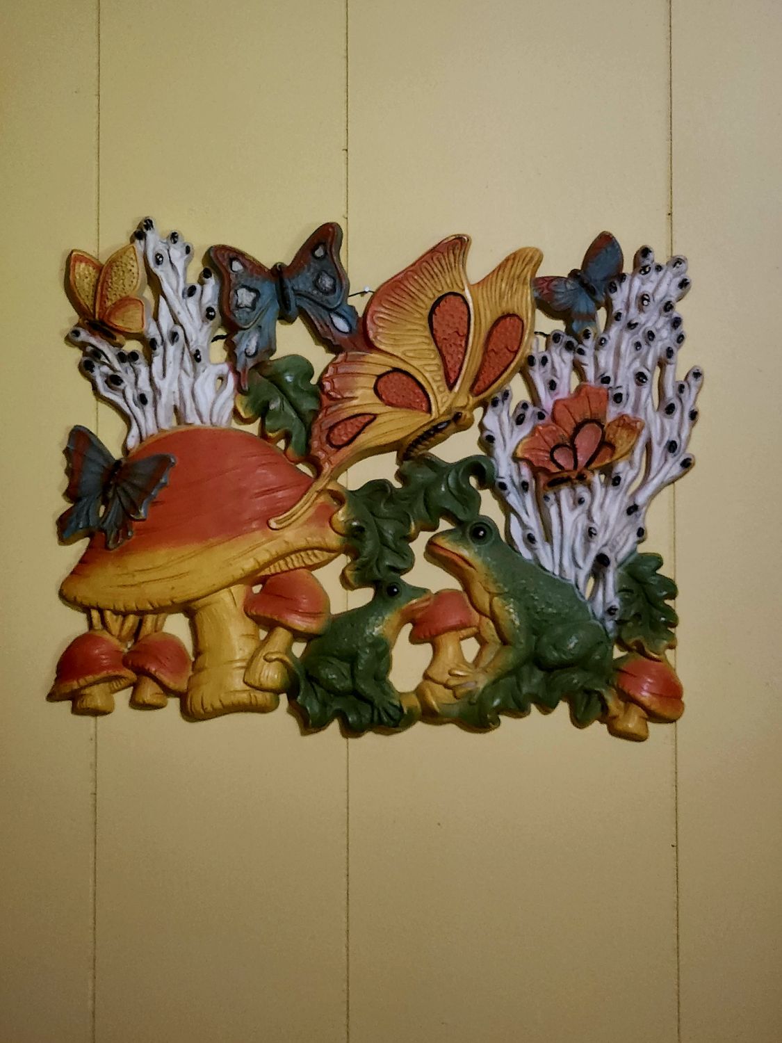 Vintage HOMCO Mushroom and Frog