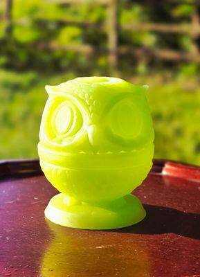 Fenton Style Owl Fairy Lamps
