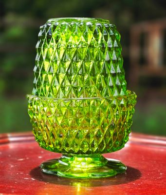 Indiana Glass Diamond Point Style Lamps