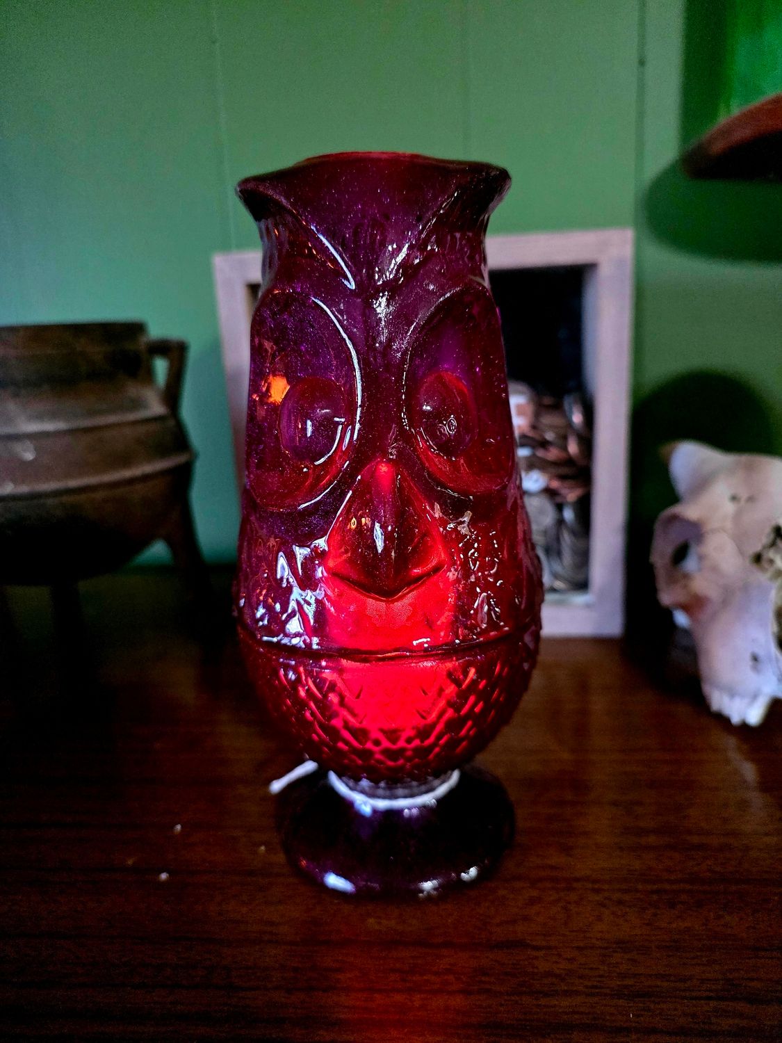 Purple Owl Fairy Lamp