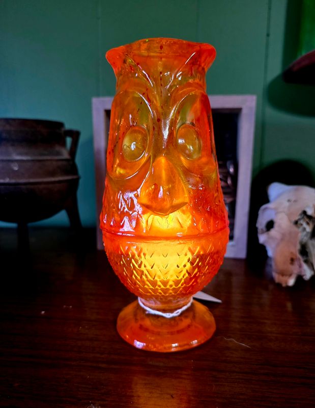 Orange Owl Fairy Lamp