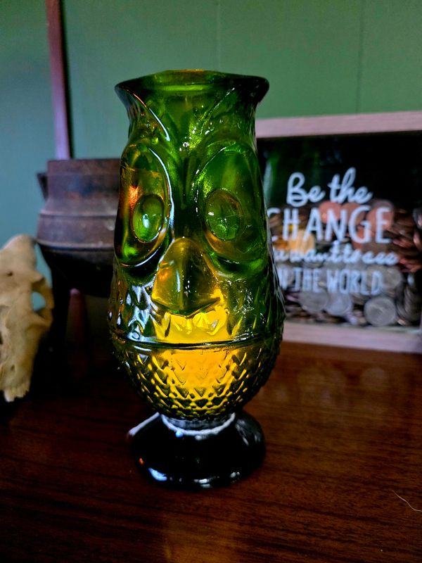 Olive Owl Fairy Lamp
