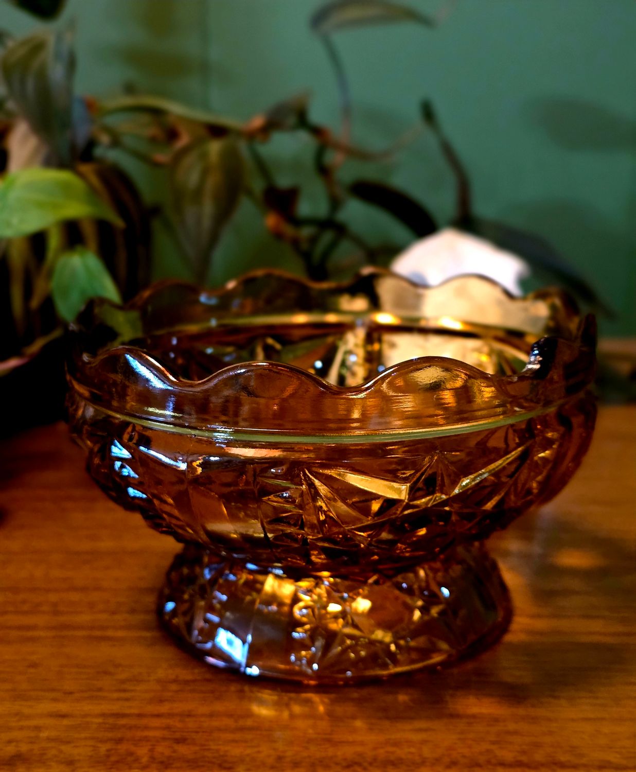 Amber Stars and Bars Lamp Base