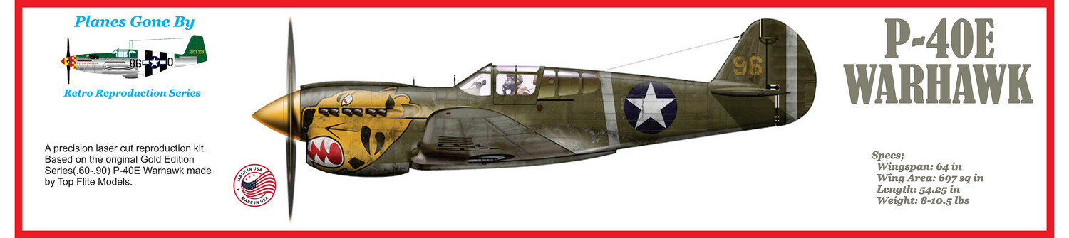 Reproduction Gold Edition P-40E Warhawk (.60)