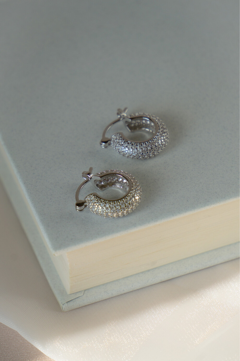 Lilian’s Hoops In White Rhodium