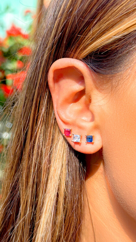 Triple Colorful Stud