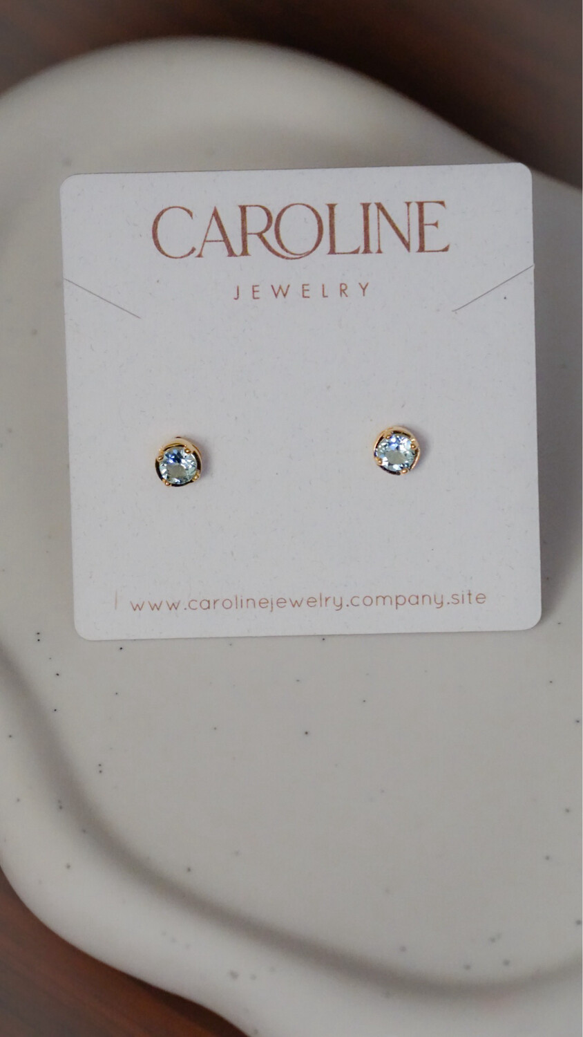 Light Blue Zircon Stud