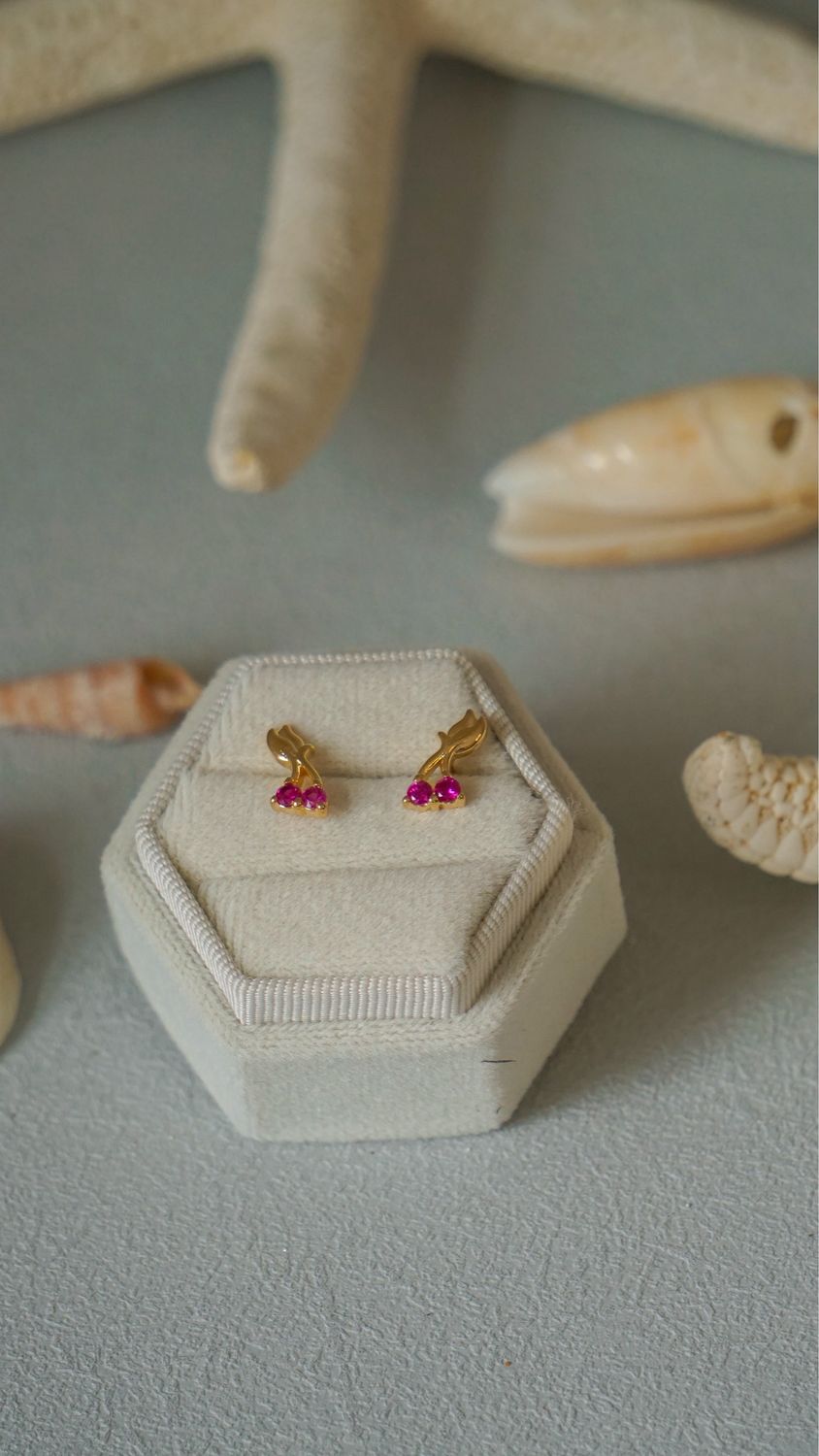 Delicate Cherry Baby Earrings