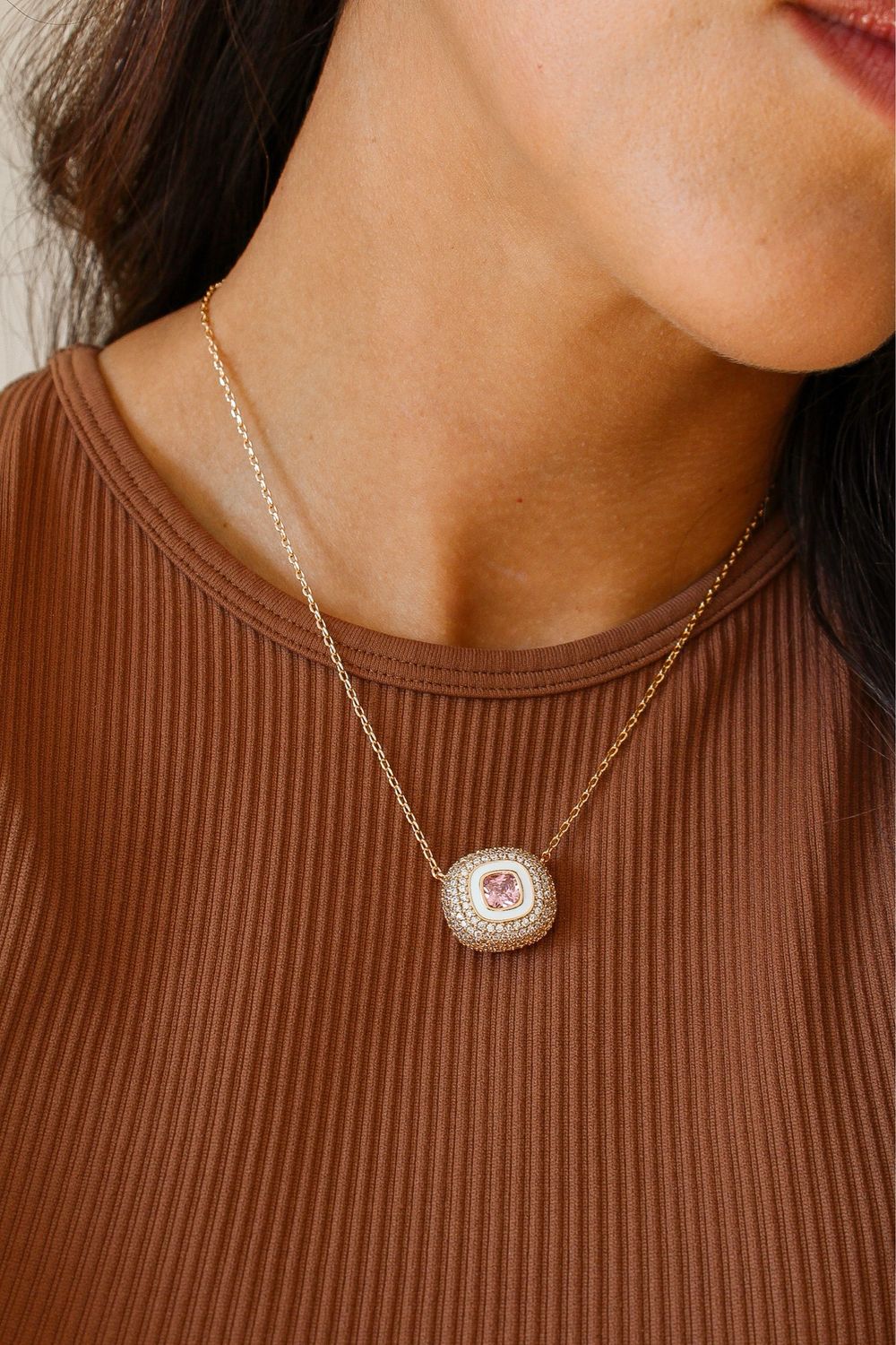 Lauren’s Necklace In Light Pink