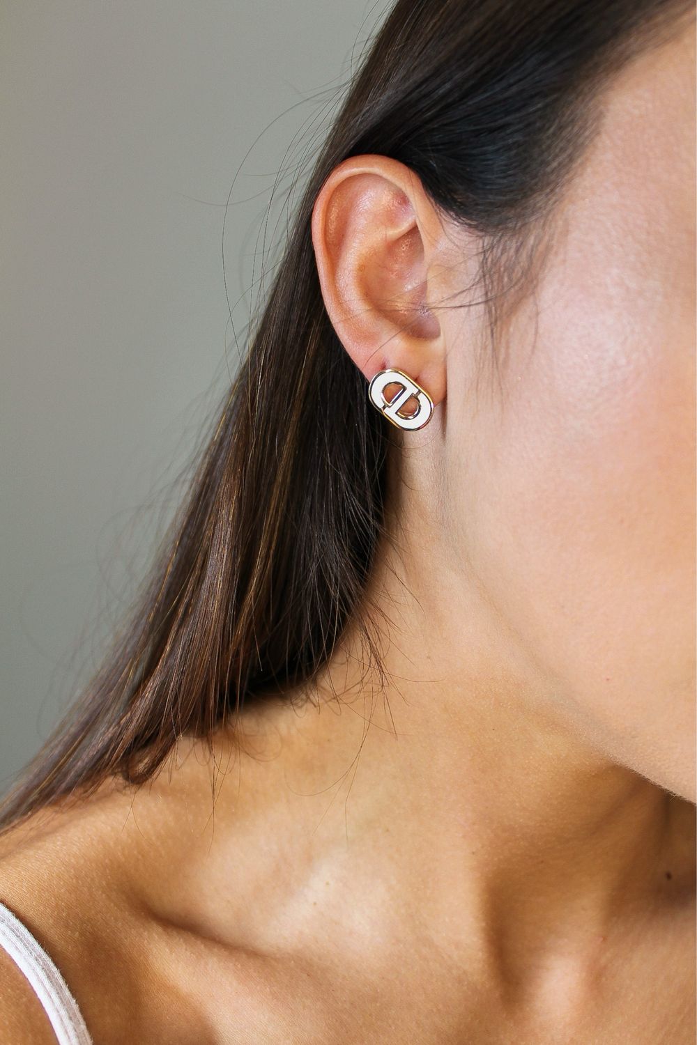 Design Inspired Stud In White