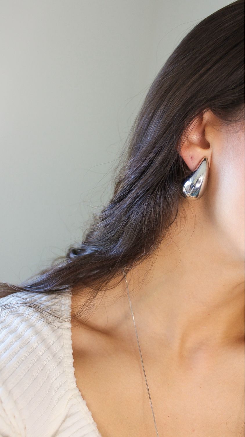Collette’s Earrings In White Rhodium