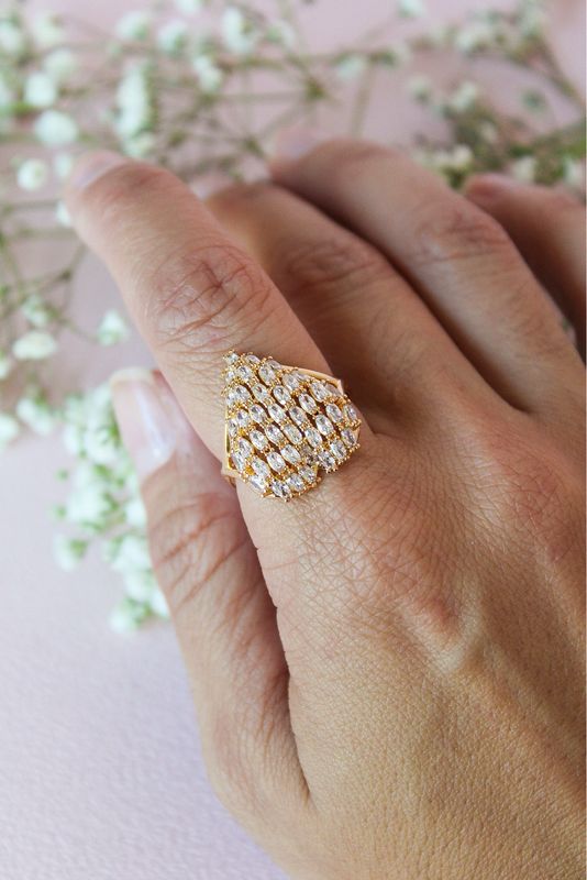 Long Heart Ring Size 7.5