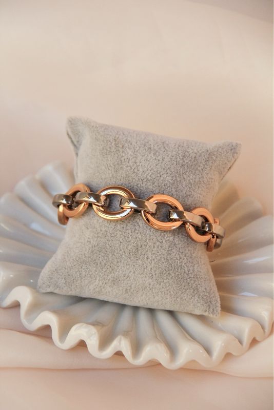 Mix Metals Magnet Clasp Bracelet
