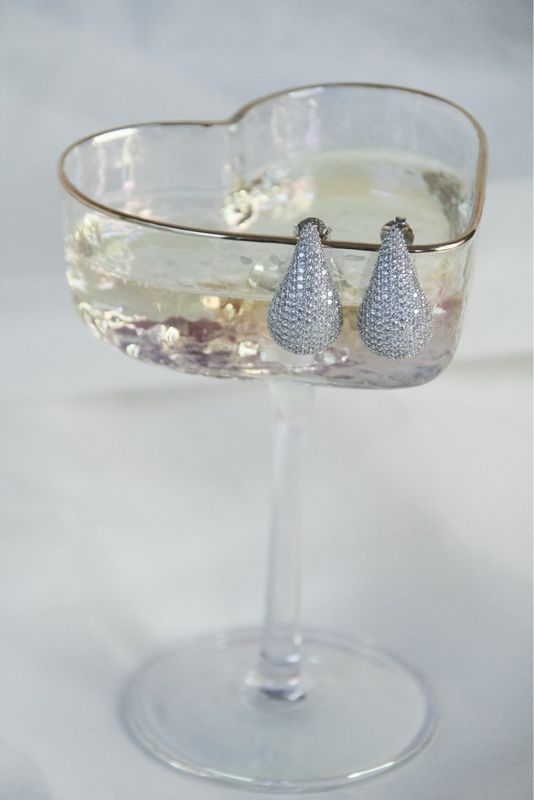 Lara’s Earrings In White Rhodium