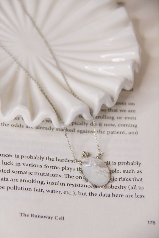 Nossa Senhora Necklace In White Rhodium