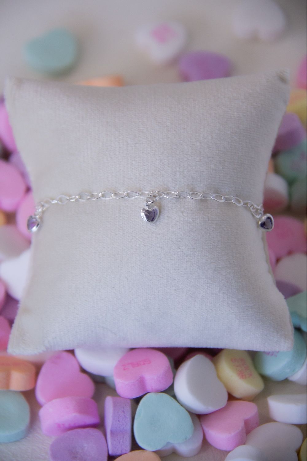 Light Lavender Sterling Silver Bracelet