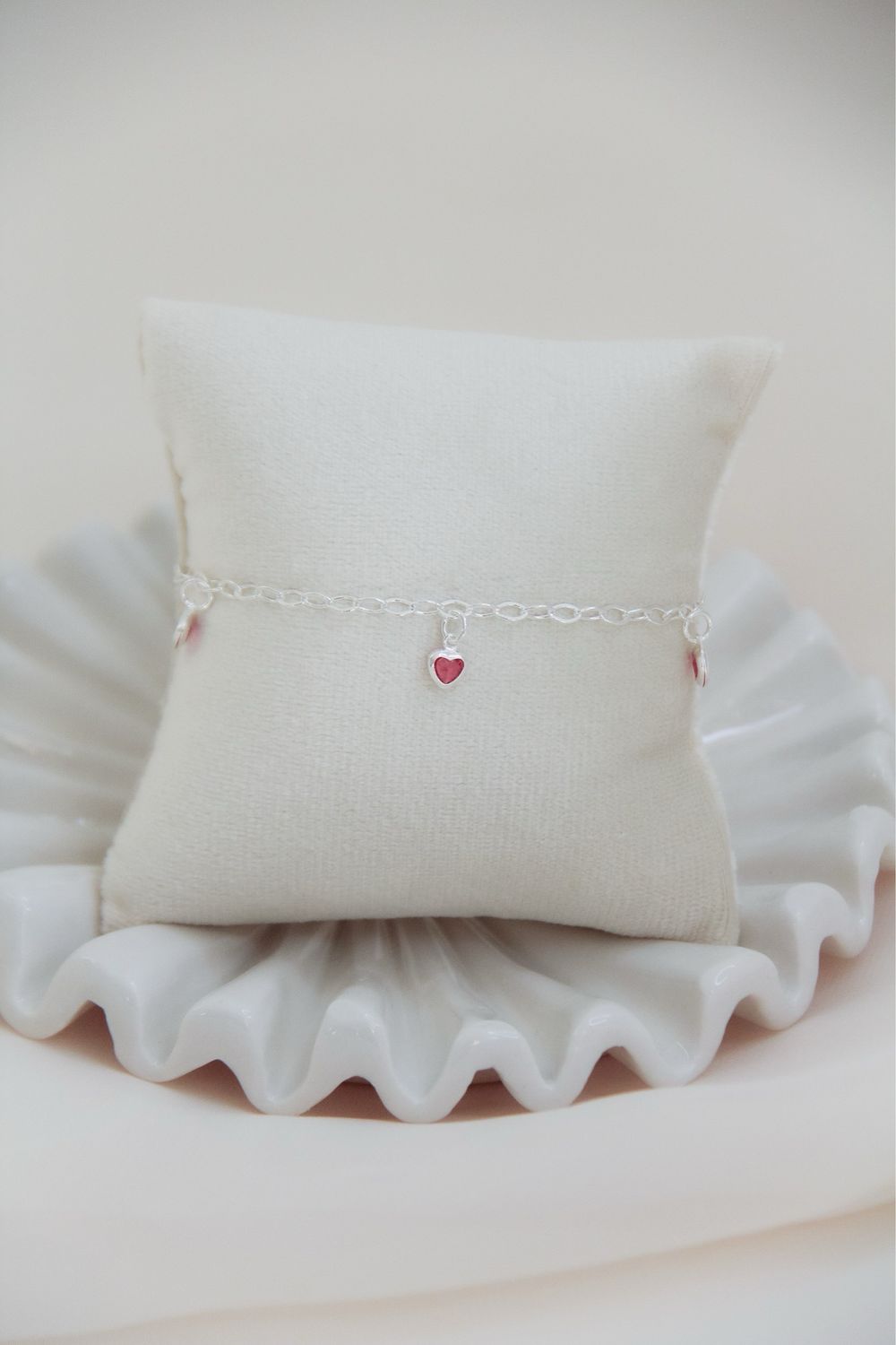 Delicate Heart Bracelet In Sterling Silver