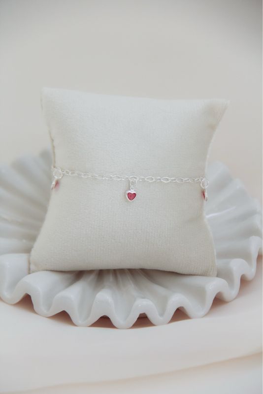 Delicate Heart Bracelet In Sterling Silver