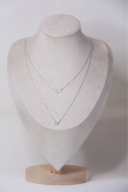 Holly Spirit Double Necklace In Sterling Silver