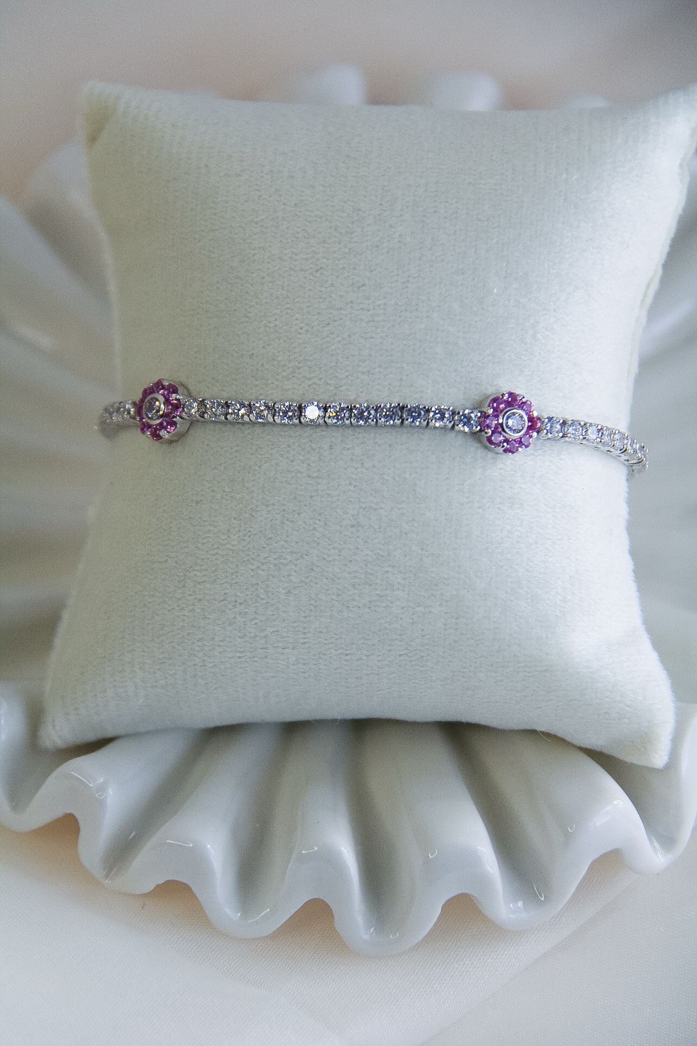 Pink Flower Bracelet