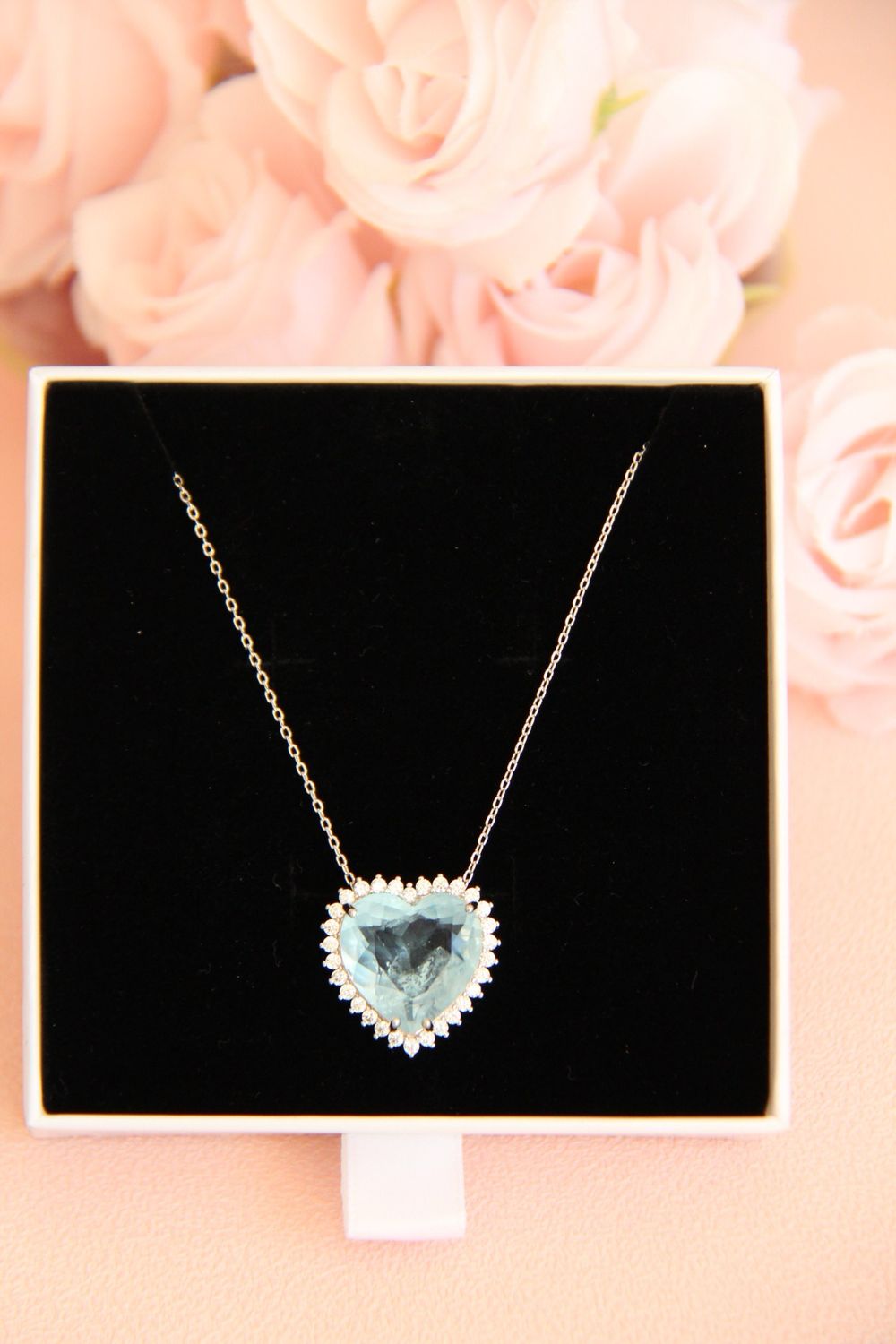 Light Blue Heart Necklace
