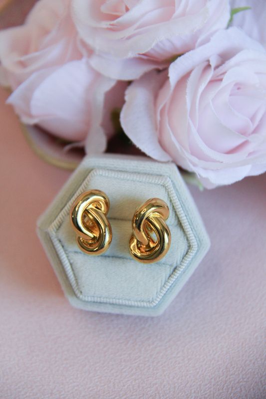 Knot Earrings In Plated Gold 18k