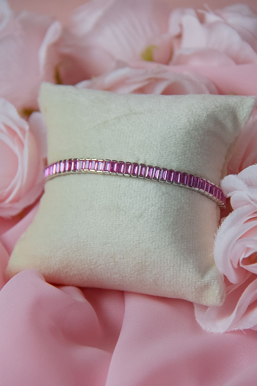 Pink Tennis Bracelet