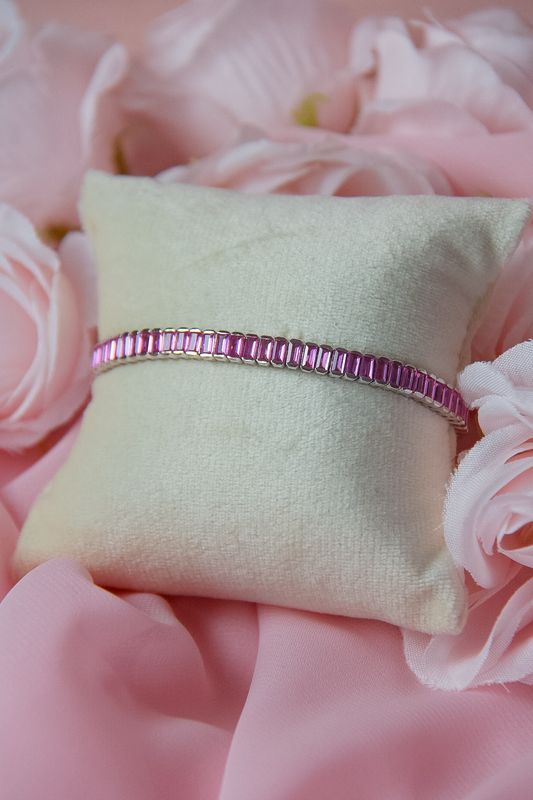 Pink Tennis Bracelet