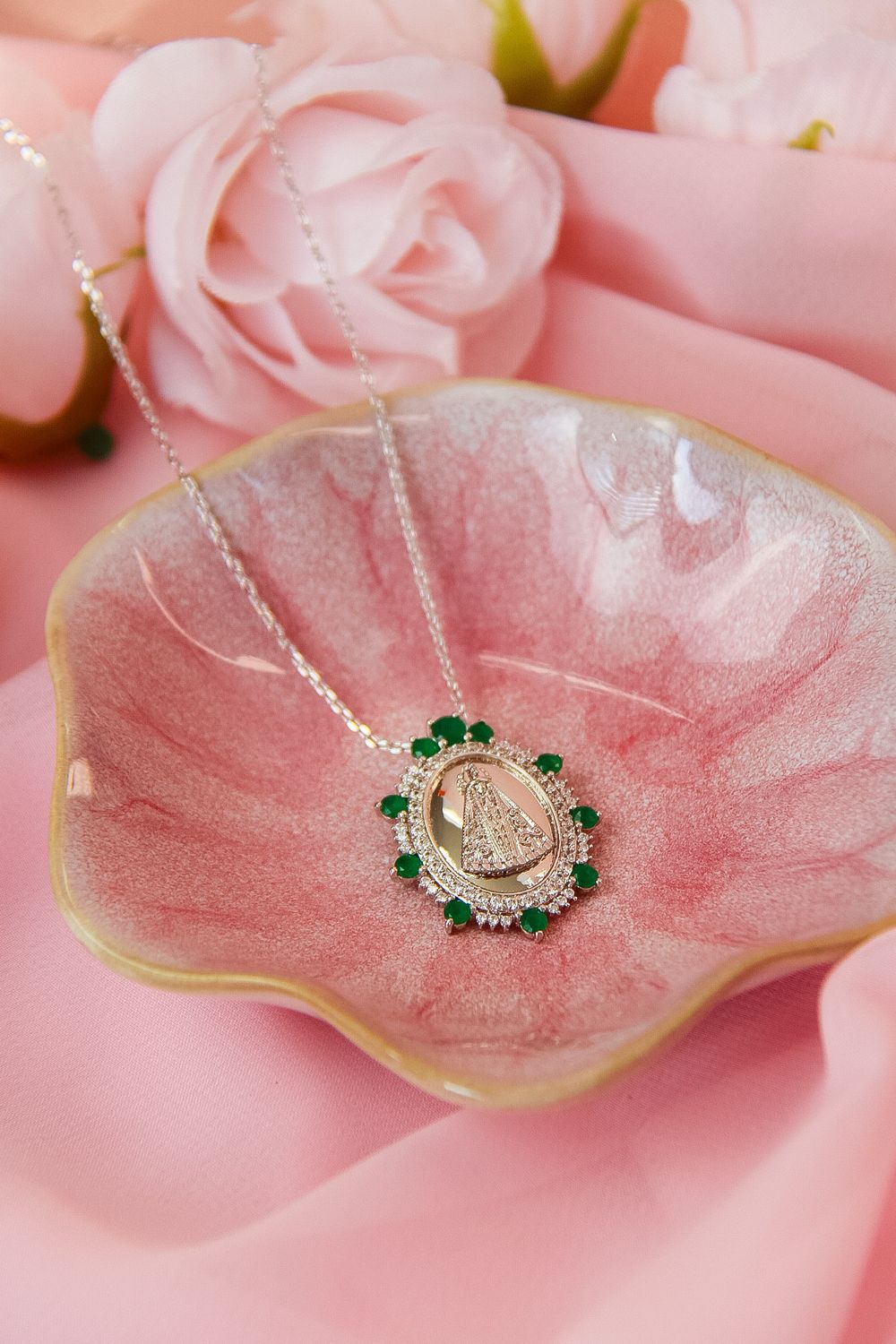 Our Lady Necklace In Sterling Silver