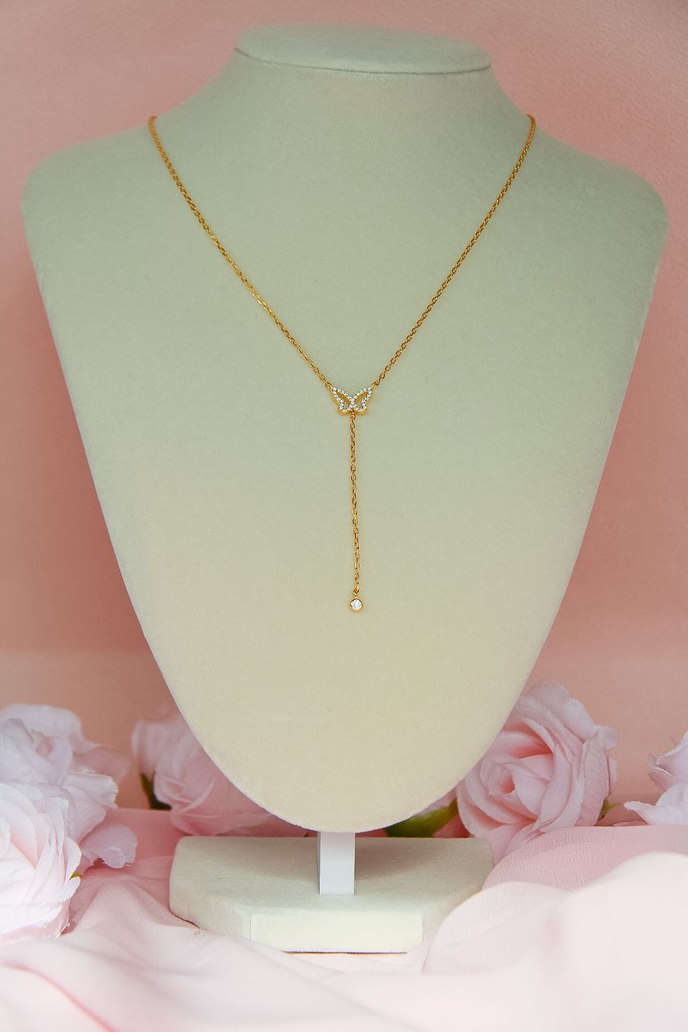 Minimalist Butterfly Necklace In Sterling Silver