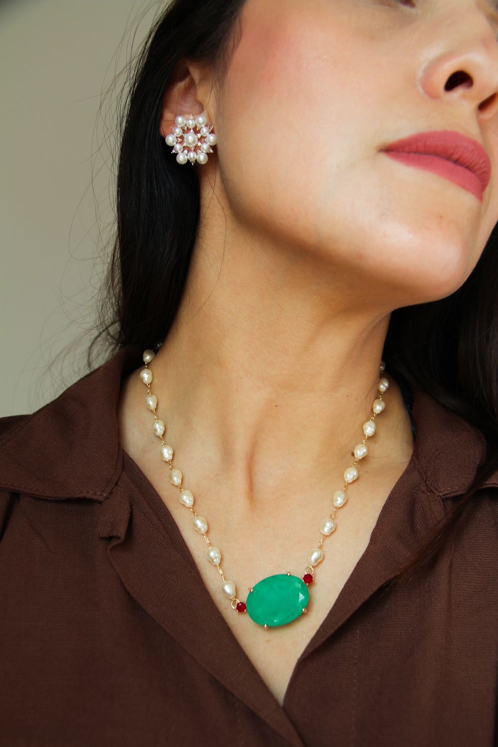 Catarina’s Necklace In Emerald